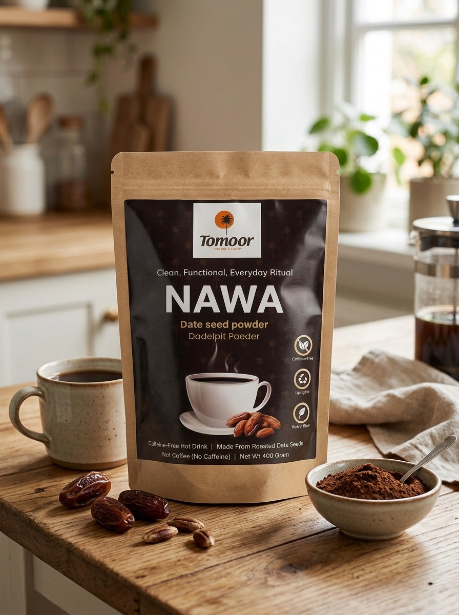 NAWA – Alternativa naturale al caffè, 100% noccioli di dattero tostati